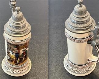 Vintage German Beer Stein with Swiss Music Box