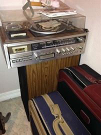 Sanyo Stereo - cassette player - record player - 8 track player.
