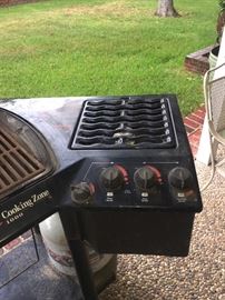 Char-Broil Grill with Side Burner, Chopping Block and Propane Tank