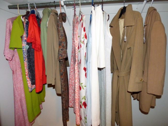 Vintage "homemade" dresses, vintage wool coats
