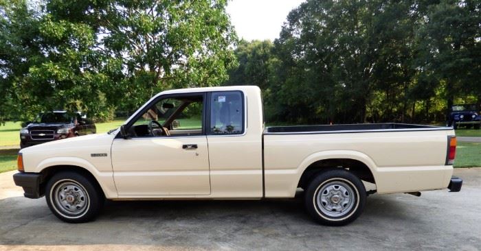 1987 Mazda B2000, Cab Plus,  manual 5 speed pickup truck with only 69,500 miles.  We are accepting bids starting @ $1200. until Saturday, August 25 @ 2:00 pm.