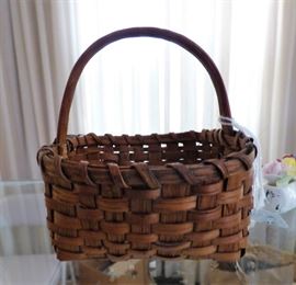 Miniature antique woven basket