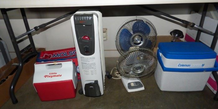 Coolers, heaters, fans
