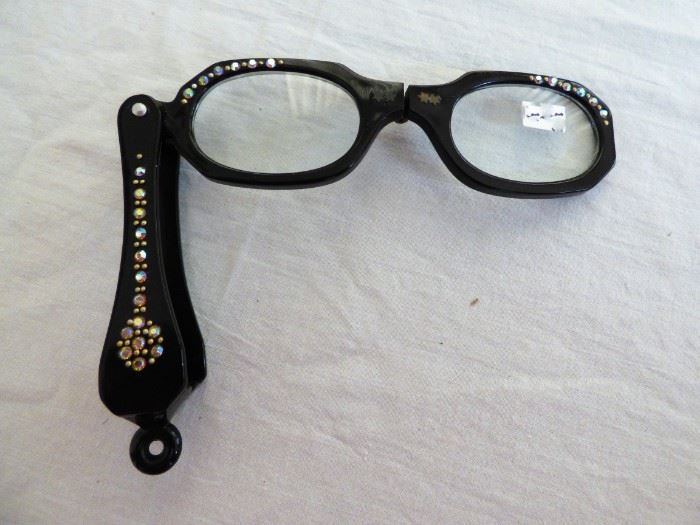 Vintage Marcasite folding opera glasses