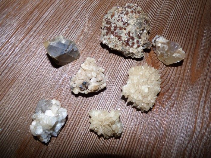 Garnet, Tourmaline, crystal druzy specimens