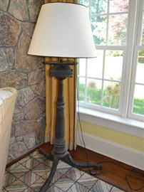 Iron architect's stand lamp