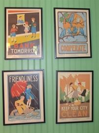 1930's school posters