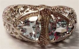Blue topaz sterling ring