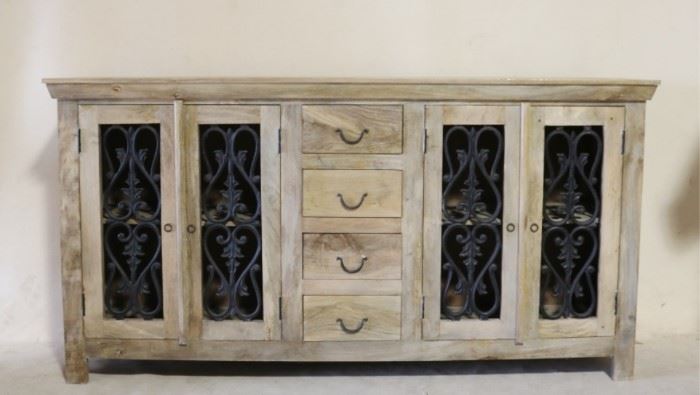 Iron Butterfly credenza w/ iron fretwork