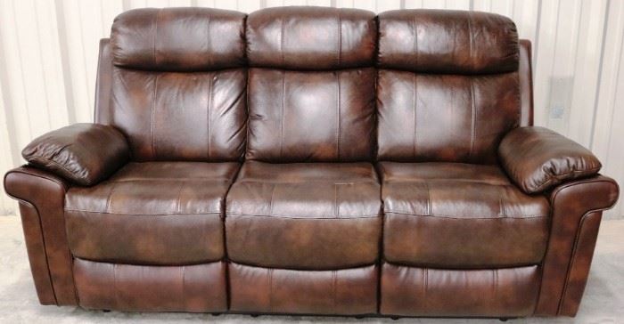 Leather Italia reclining sofa