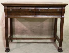 Claw foot 2 drawer dressing table
