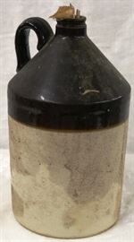 Antique brown & white jug