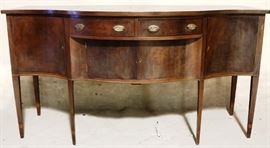 19th Century serpentine front sideboard