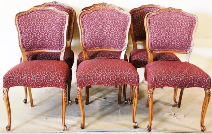 Set of French dining chairs
