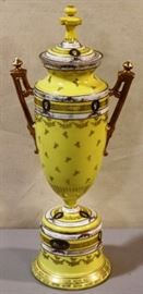 Yellow Sevres Urn with lid