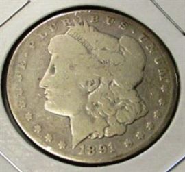 1891 Carson City silver dollar