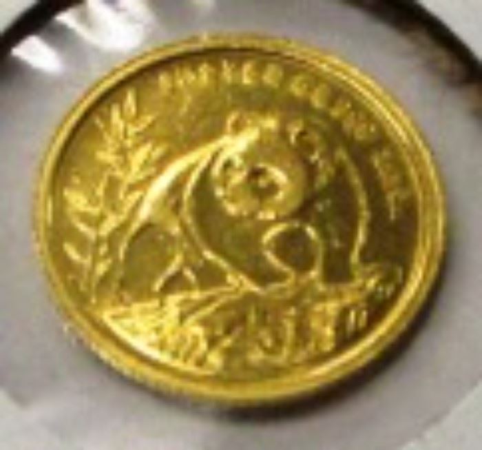 1990 China 1/20 oz gold coin