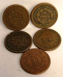 Group of large cents