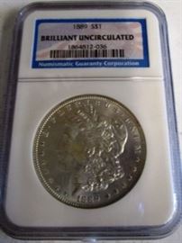 1889 BU Morgan Silver Dollar