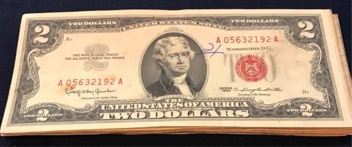 Red seal $2 bills