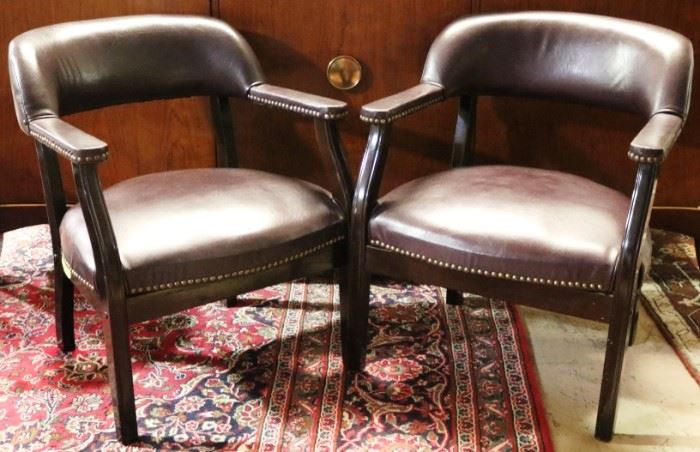 Leather Nail head Chairs