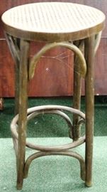 Caned seat stool