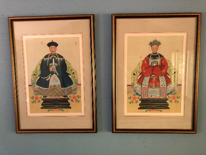 Gorgeous Chinese prints sold as pair