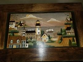 Hand painted storage unit