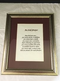Framed Picture of “An Irish Prayer”         https://ctbids.com/#!/description/share/33103