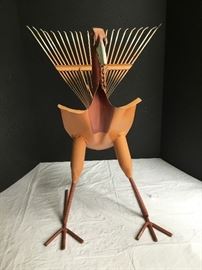Hokie Bird Yard Art Made From Farm Tools               https://ctbids.com/#!/description/share/33165