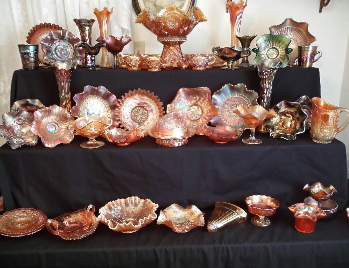 Vintage carnival glass collection