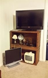 TV's, nice TV stand or bookcase