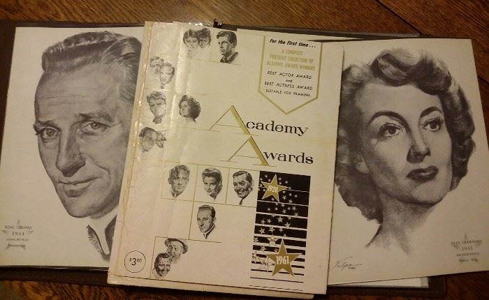 Complete portrait collection of Academy Award winners for best actor and actress from 1928 to 1961.  The set is complete