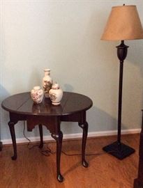 Occasional tables and lamps