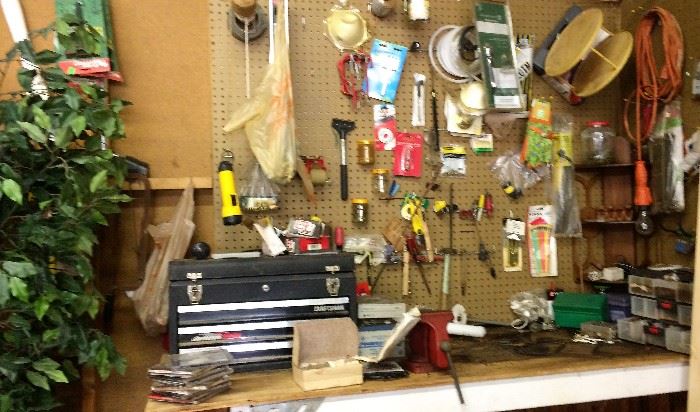Craftsman Tool Box, Small Vise, Tools