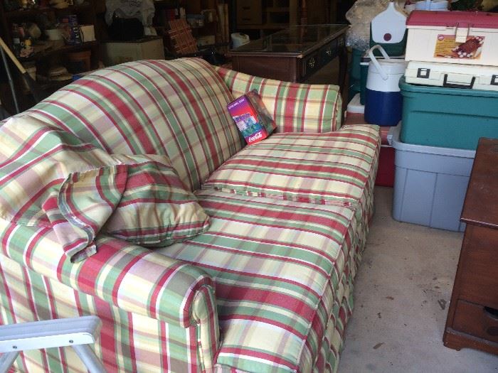 Upholstered Sofa, Multiple Coolers, Wilton Cake Decorating Items