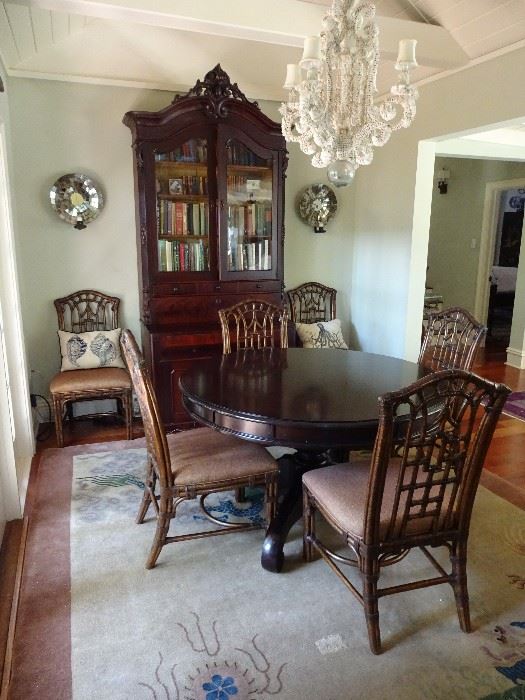 Dining room designed by Key West Interior Decorator Michael Pelkey offered by Susie's Key West Estate Sales