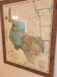 Frame Texas Republic Map