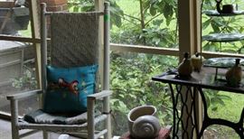 Rocker on sun porch.