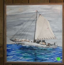 Another ocean picture. Hand painted.