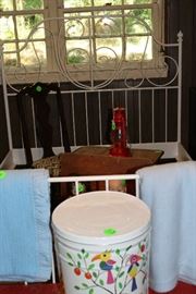 White metal Full bed.