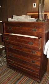 A antique walnut chest. One more beautiful piece and in excellent condition.
