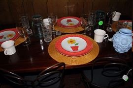 Fitz and Floyd dinnerware.