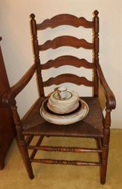 Old French Country chair with cane bottom.