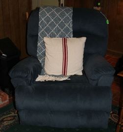 Blue recliner. Brand new.