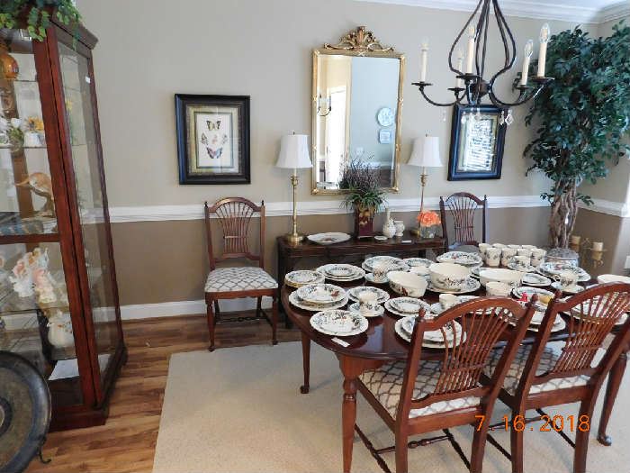 Pennsylvania House dining room table and four chairs.