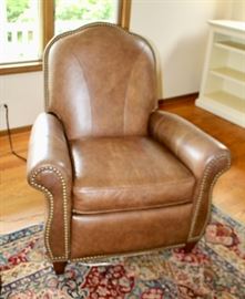 Buttery leather recliner chair and sorry, I cannot remember the manufacturer.  