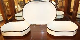 Some of the Mikasa "Solitude" china pieces.  Weird, my china looks almost identical, also Mikasa.  Complete china service.