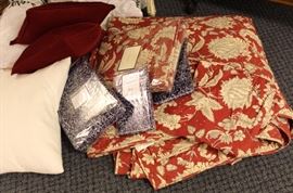 just some of many linens in the home