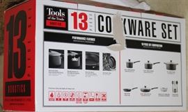 new 13 piece cookware set.  Nice shower gift.